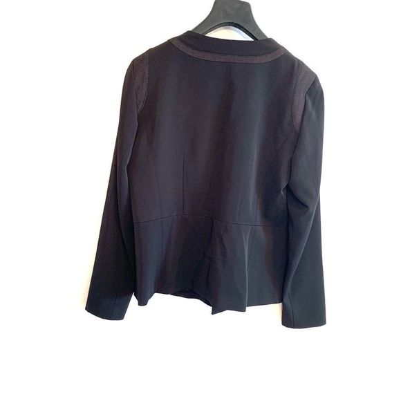 [Tahari] Black Double Zipper Pocket Blazer - 10 - Picture 6 of 8